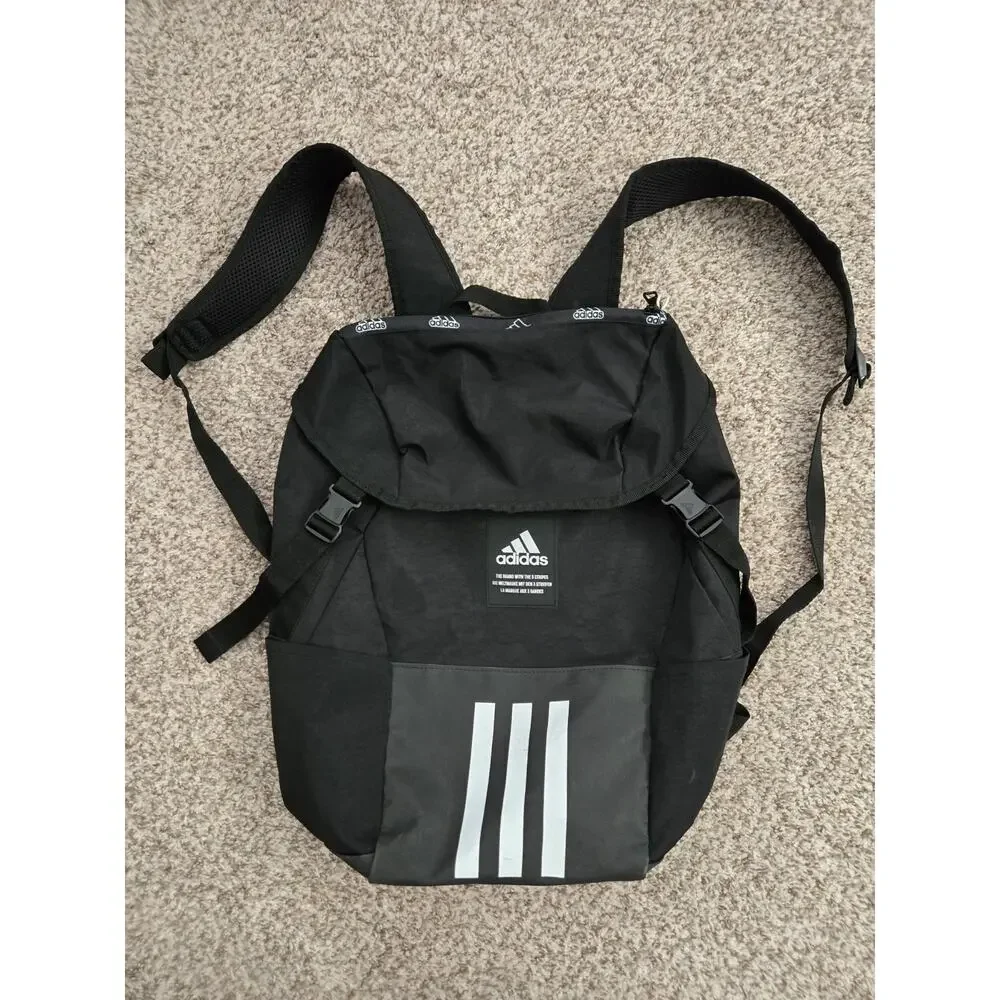 adidas Originals 4ATHLTS 3 Stripes Gym School Travel Backpack Black NWOT